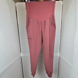 Figs Mauve Zamora Maternity Jogger Scrub Pants- Size M